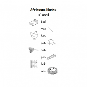Afrikaans Klanke - e