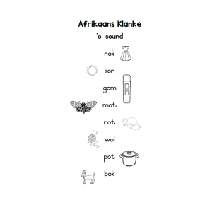 Afrikaans Klanke - o