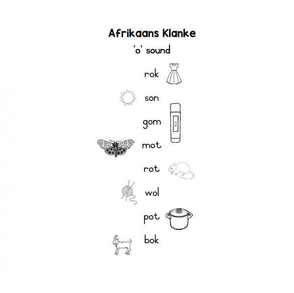 Afrikaans Klanke - o