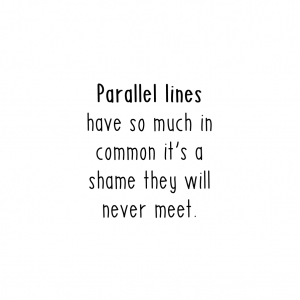 Maths Poster Parallel Lines
