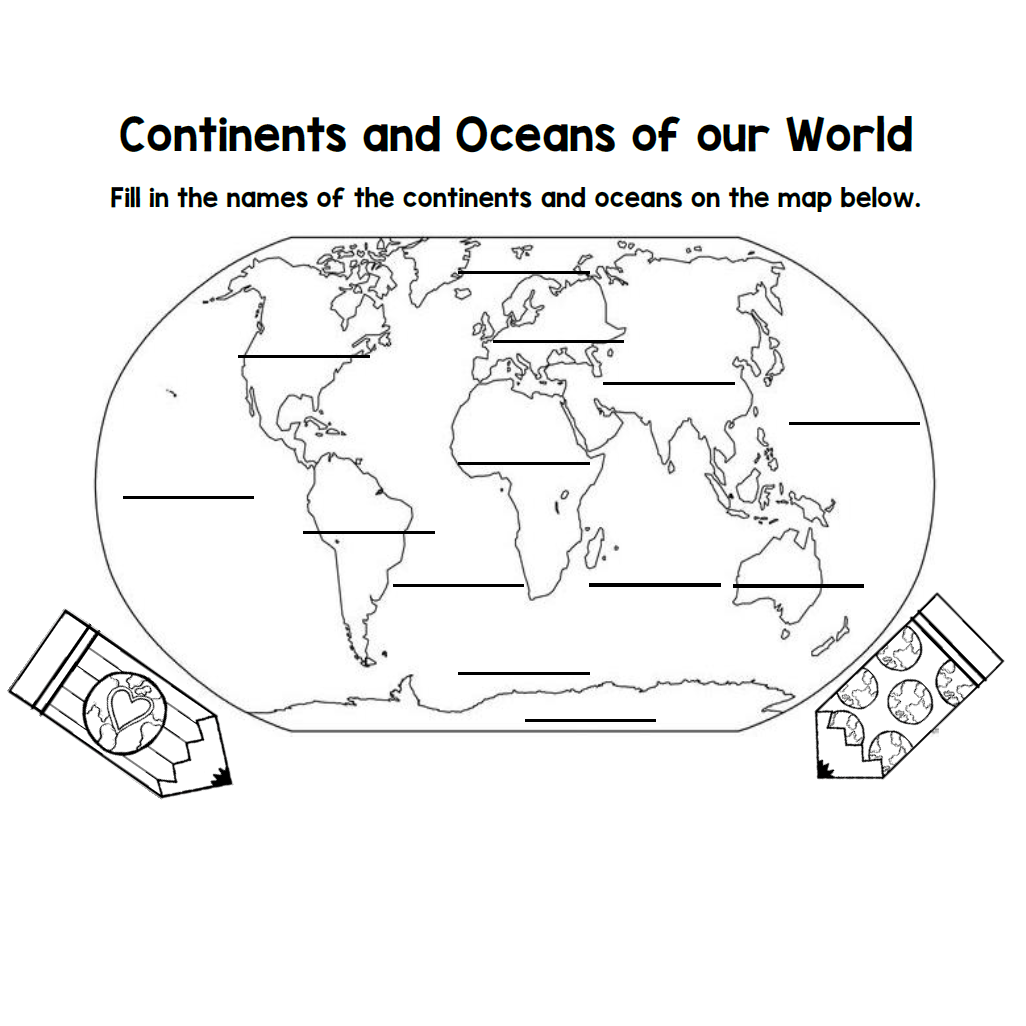 Continents and Oceans of our World - Learning with Mrs Du Preez