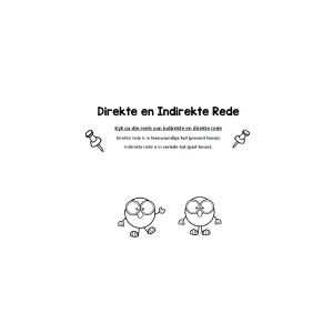 Direkte en Indirekte Rede