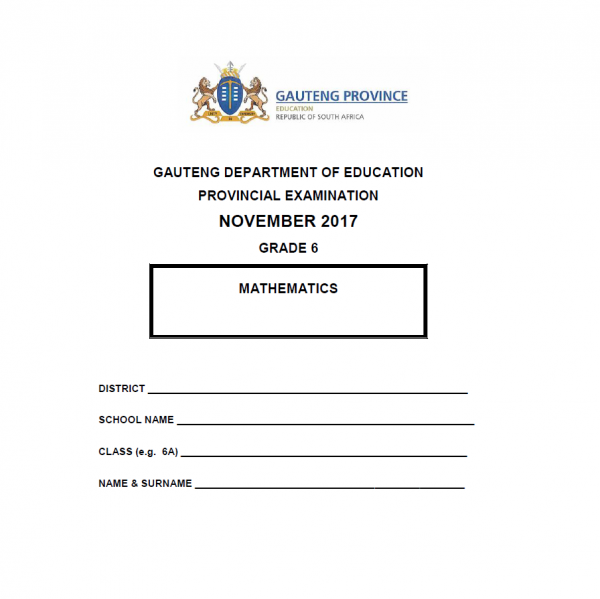 November Provincial Papers Grade 6
