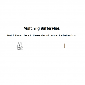 Matching columns - numbers and butterflies