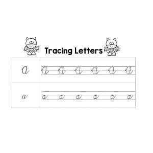 Tracing Cursive letters