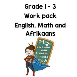 Gr 1-3 Pack - English, Maths & Afrikaans