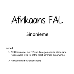 Sinonieme Crossword