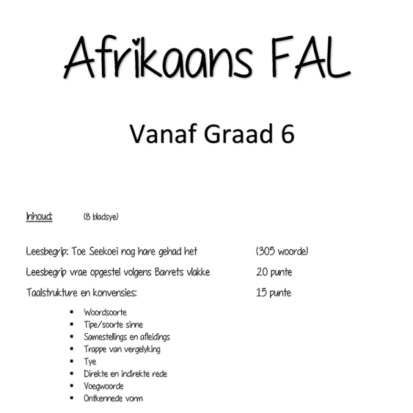 Afr Assessment - Seekoei Begripstoets