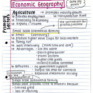 Economic Geography - Grade 12