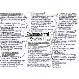 Environmental Studies Biology - Grade 12