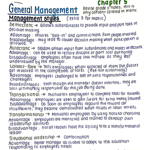 Management and Organization Performance Business Studies - Grade 12